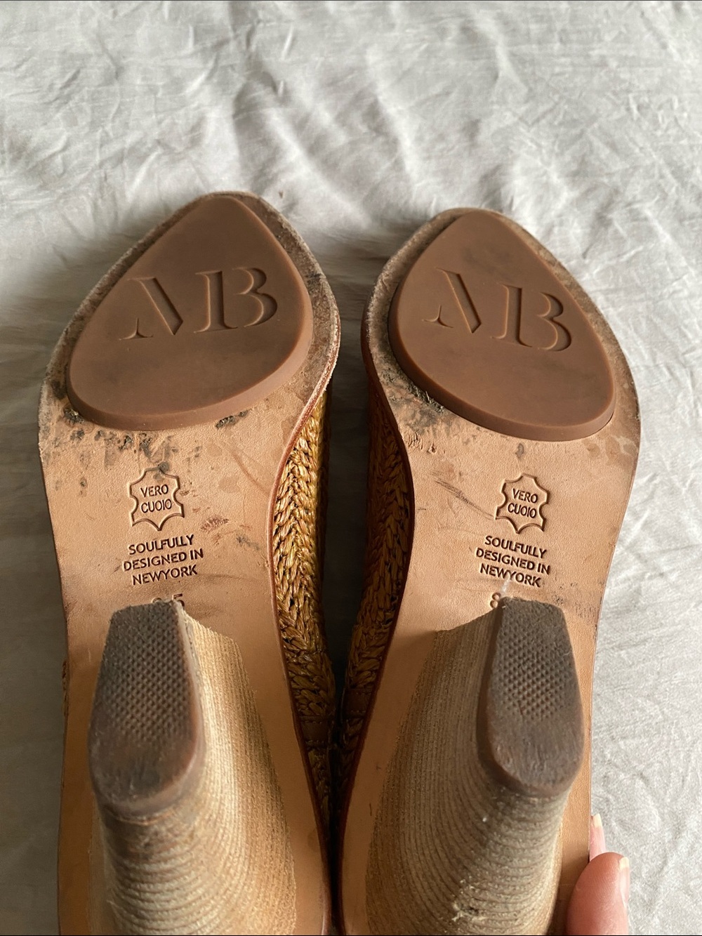 Matt Bernson Woven khaki Tan Ankle Booties - Picture 5 of 8